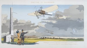 香槟航空会议，巴黎Mabileau出版，1910年（模版印刷） 作者 玛格丽特·蒙托